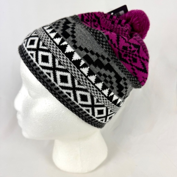 NWT Pistil Winter Beanie Stocking Ski Cap Isabetta Magenta Aztec Christmas Gift - Picture 14 of 14